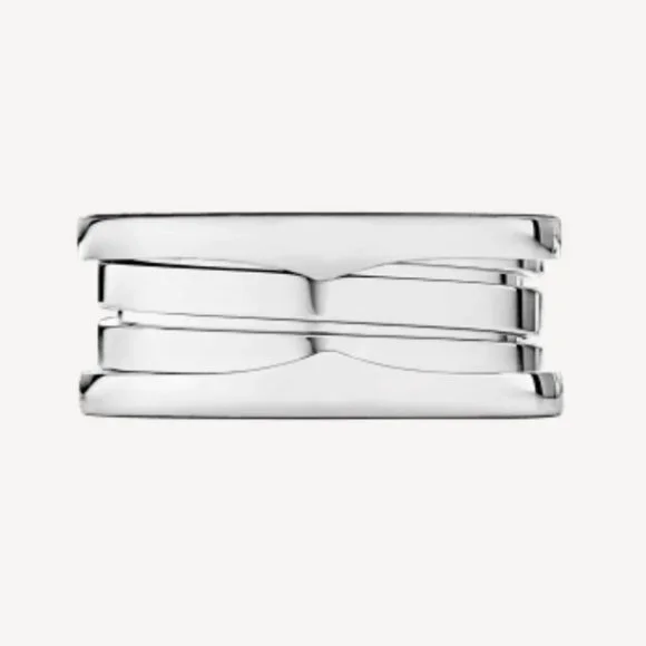 BVLGARI Women's B.zero1 18K White Gold 3-Band Ring - Solid White Gold